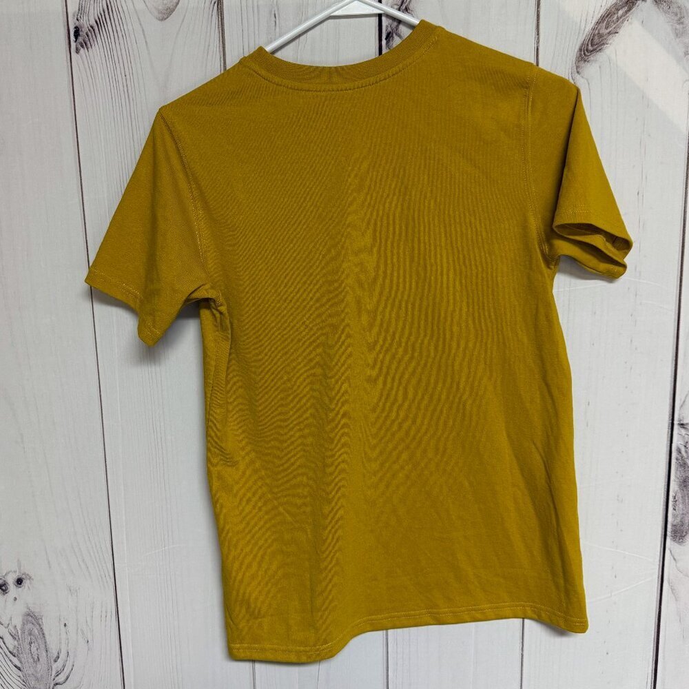 The North Face Heritage Patch Pocket Tee Women’s Small Ironwood Yellow NWT - Picture 3 of 8
